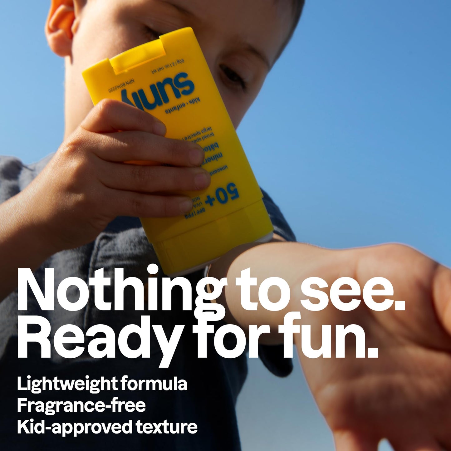ATTITUDE Kids Mineral Sunscreen Stick SPF 50, Broad Spectrum Zinc Oxide, EWG Verified, Non-Nano, Mess-Free Stick for Face & Body, Lightweight Non-Greasy, Vegan, Unscented, 60 grams
