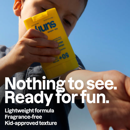 ATTITUDE Kids Mineral Sunscreen Stick SPF 50, Broad Spectrum Zinc Oxide, EWG Verified, Non-Nano, Mess-Free Stick for Face & Body, Lightweight Non-Greasy, Vegan, Unscented, 60 grams