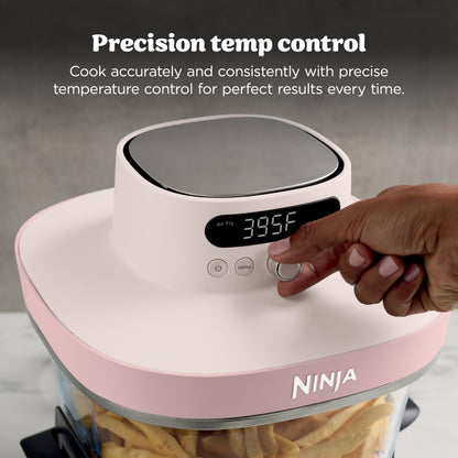 Ninja Crispi Pro Glass Air Fryer, 6-in-1, Rose, AS101CRS Ninja