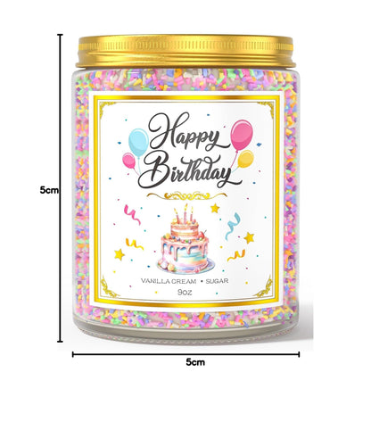 VEGISHINE Birthday Candle, Birthday Gifts for Women Men, 9 oz Happy Birthday Candle with Vanilla Birthday Cake Scent, Birthday Gifts for Women Friendship Ideas 🍁 All In One Marketplace Canada