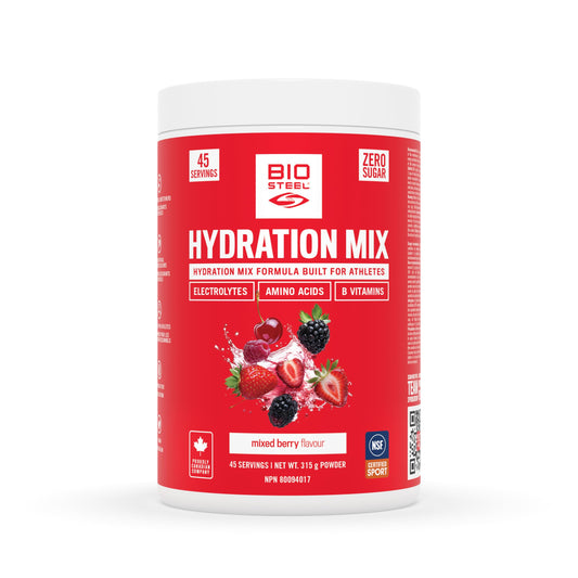 BioSteel Hydration Mix, Great Tasting with Zero Sugar, and No Artificial Flavours or Preservatives, Mixed Berry, 45 Servings per Container