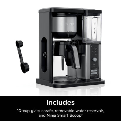 Ninja® Hot & Iced Coffee Maker with Rapid Cold Brew, Single Serve to 10-Cup Drip Brewer, Glass Carafe, No Pods Required, Classic/Rich/Over Ice Brew, Keep Warm & 24-Hour Delay Brew, CM360C Ninja