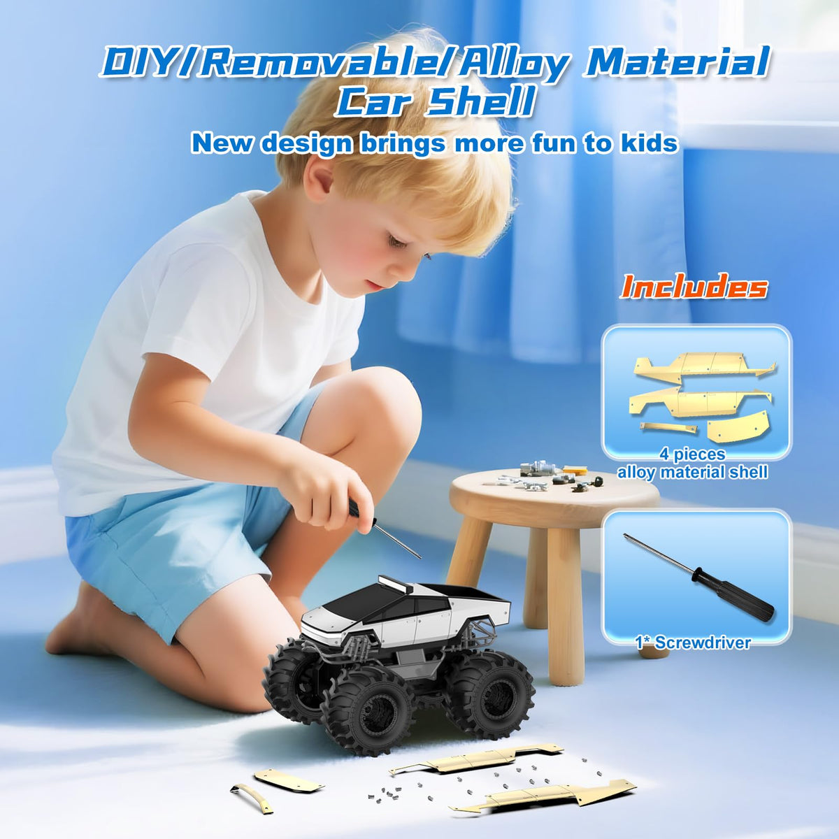 Amphibious Remote Control Car, 1:18 Monster Truck Toys for Boys RC Cars 🍁 All In One Marketplace Canada