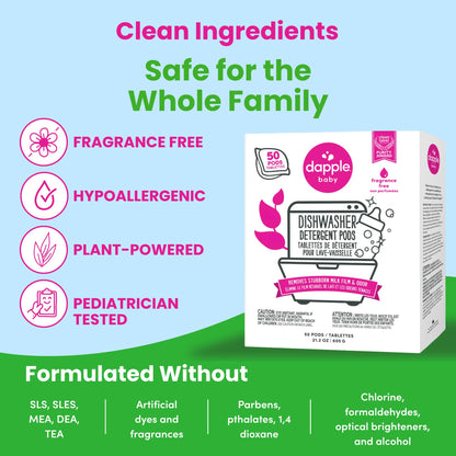 Dapple Baby - Dishwasher Detergent Pods - 50 Count