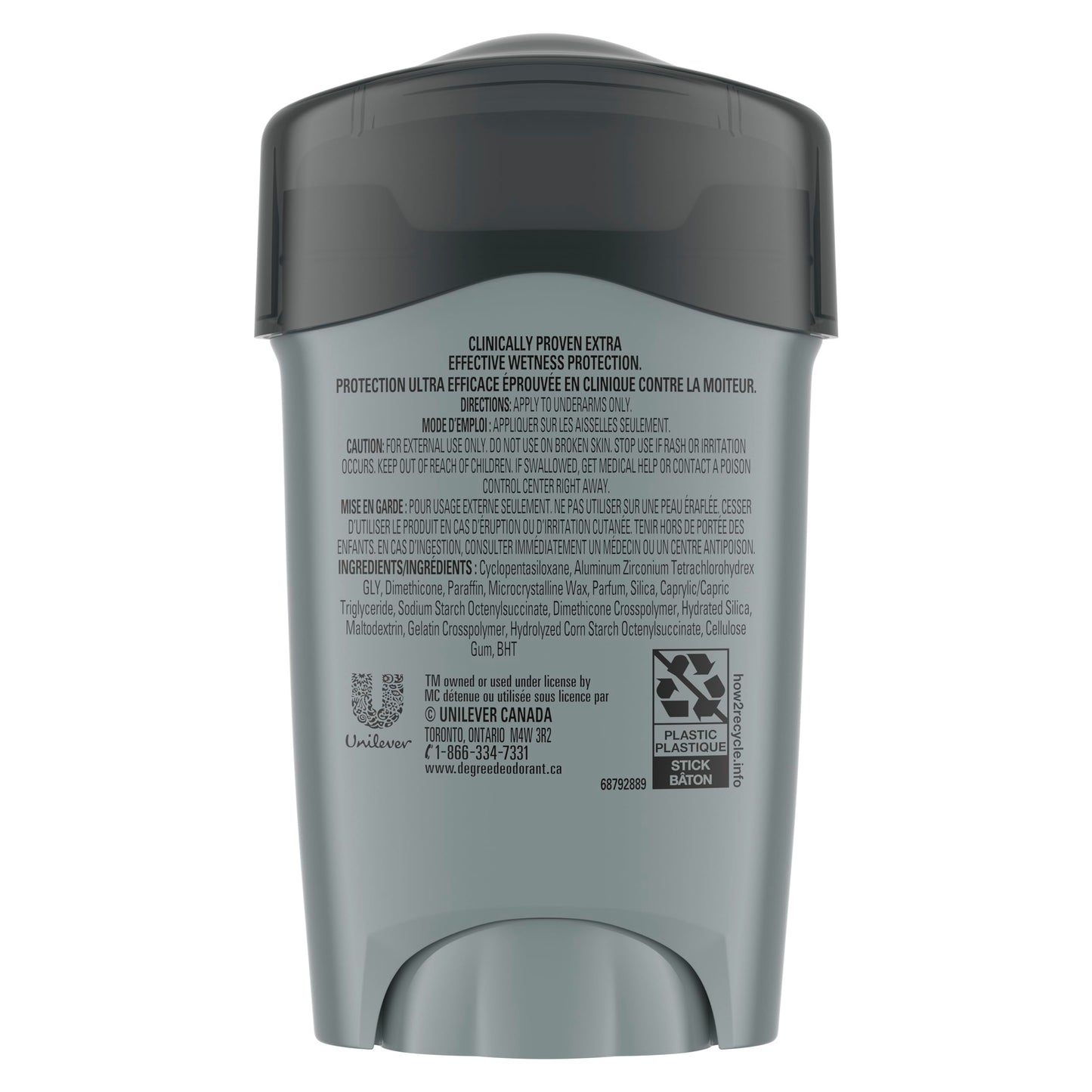 Degree Men Clinical Protection Antiperspirant Deodorant, Clean, for 72-hour Sweat & Odour Protection, 48g (Pack of 4) - Available at All In One Marketplace Canada