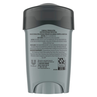 Degree Men Clinical Protection Antiperspirant Deodorant, Clean, for 72-hour Sweat & Odour Protection, 48g (Pack of 4) - Available at All In One Marketplace Canada