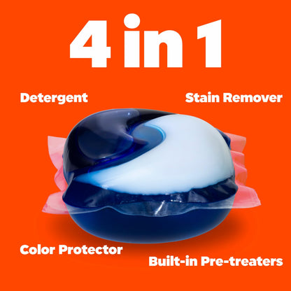 Tide PODS Laundry Detergent soap with a touch of Downy 4-in-1 Detergent, Stain Remover, Freshness, Softness, Fabric Protecter, HE Compaible, 85 Count Tide