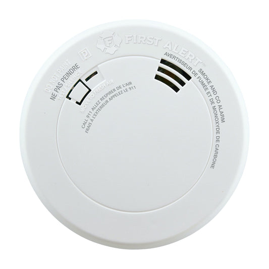 First Alert 10 Year Battery Smoke and Carbon Monoxide Alarm with Voice Alert, White, PRC710VA-6 - Available at All In One Marketplace Canada