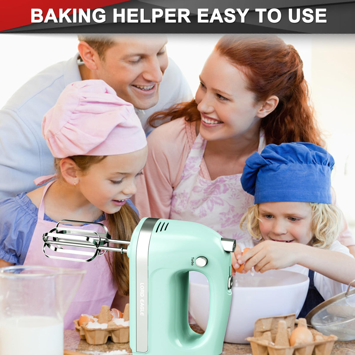 Lord Eagle Hand Mixer Electric Handheld 400W, 5-Speed Lightweight 🍁 All In One Marketplace Canada