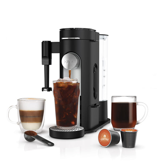 Ninja | Coffee Maker | Single Serve |Brew with Coffee Pods & Grounds| Compatible with K-Cup Coffee Pods | 4 Brew Styles, up to 24oz Cup Sizes & 56oz Removable Reservoir | Black | PB051C