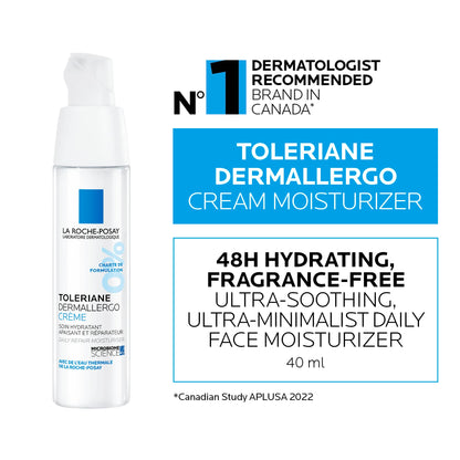 La Roche-Posay Face Moisturizer for Very Sensitive Skin, Toleriane Dermallergo Daily Face Lotion with Shea Butter & Glycerin, Hydrating & Anti-Redness, Recommended by Dermatologists, 40ml - Available at All In One Marketplace Canada
