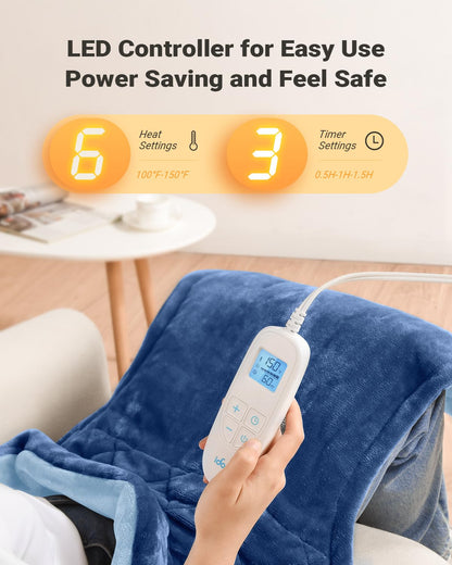iDOO Heating Pads Electric, Christmas Birthday Gift for Women, 24"x33"Blue 🍁 All In One Marketplace Canada