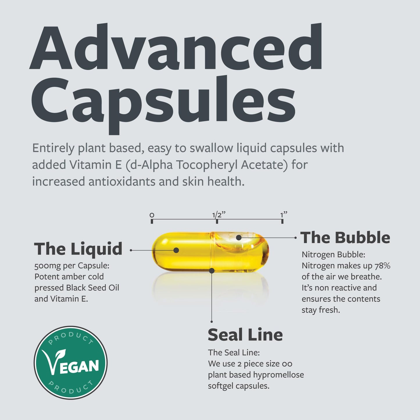 Black Seed Oil Capsules | Cold Pressed | Antioxidant, Blood Sugar & Liver Support | Pure Black Cumin Seed Oil | High in Omega 3 6 9 | Non-GMO & Vegan Black Cumin Oil | 120 Nigella Sativa Softgels - Available at All In One Marketplace Canada