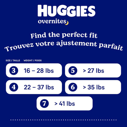 HUGGIES OverNites Night Time Baby Diapers, Size 4, 21 count