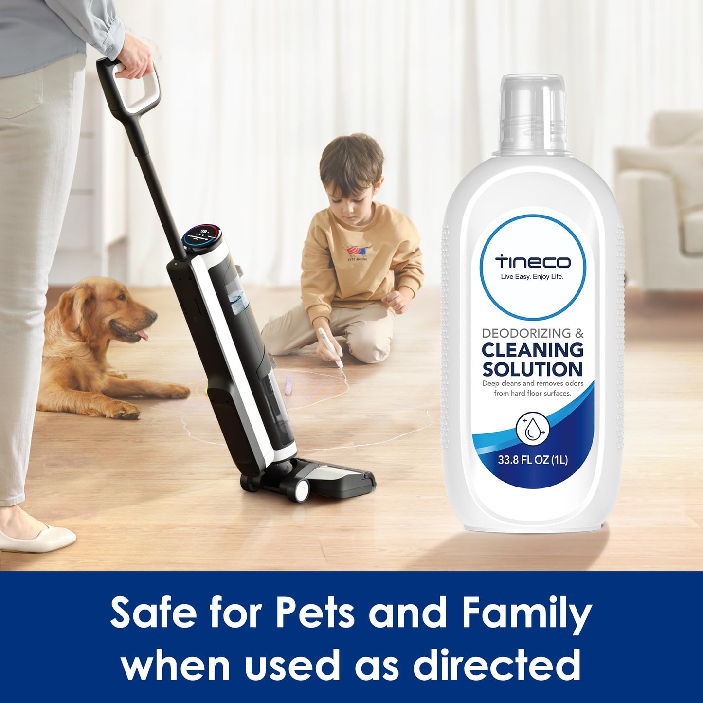 Tineco Floor Cleaning Solution 1L (33.8 OZ) for i5/i6 Stretch & FLOOR ONE S5/S6/S7/S9 Artist & S6/S7/S9 Master & Breeze Series, (EXCEPT iFLOOR 5 Steam/S5/ S7/ S9 Artist Steam Series) Wet Dry Vacuum - Available at All In One Marketplace Canada