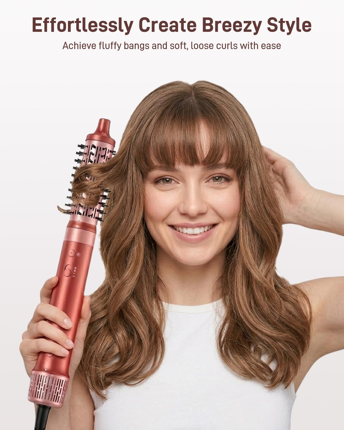 HITTIONA 6 IN 1 Hot Air Styler & Hair Dryer Brush, 1500W Multi Hair Styler