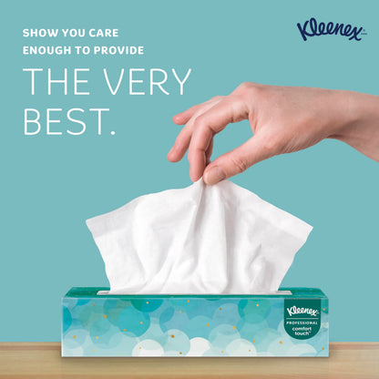 Kleenex Professional Facial Tissue, Bulk (21400), 2-ply, White, Flat Boxed Format for Business (100 tissues/Box, 36 Boxes, 3,600 Sheets/case)