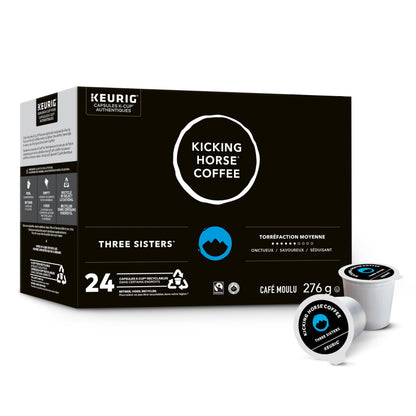 Kicking Horse Three Sisters, Medium Roast, K-Cup Coffee Pods, 24 Count