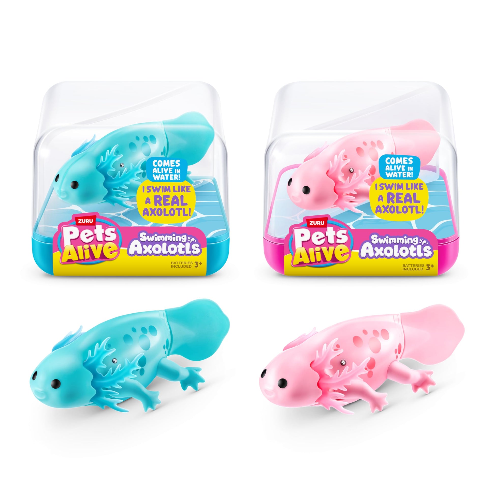 Pets Alive Swimming Robo Axolotl (2 Pack) by ZURU Pets Alive