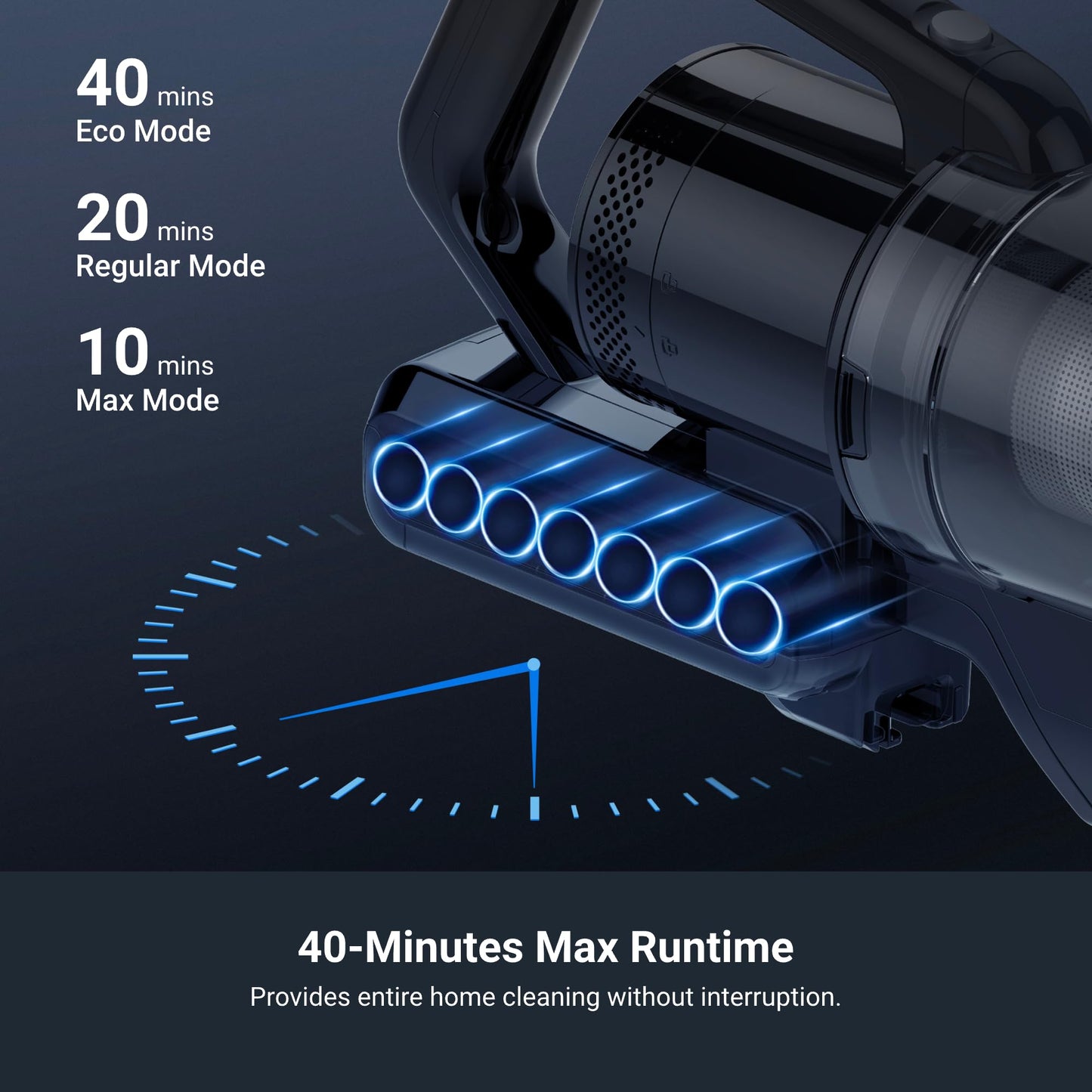 Eureka Cordless Vacuum Cleaner Powerful for Hard Floor and Pet Hair, Lightweight Portable Convenient Cordless Stick and Handheld Vacuum LED Headlight, Green, RapidClean Pro NEC285GR w/ 250W BLDC Motor EUREKA