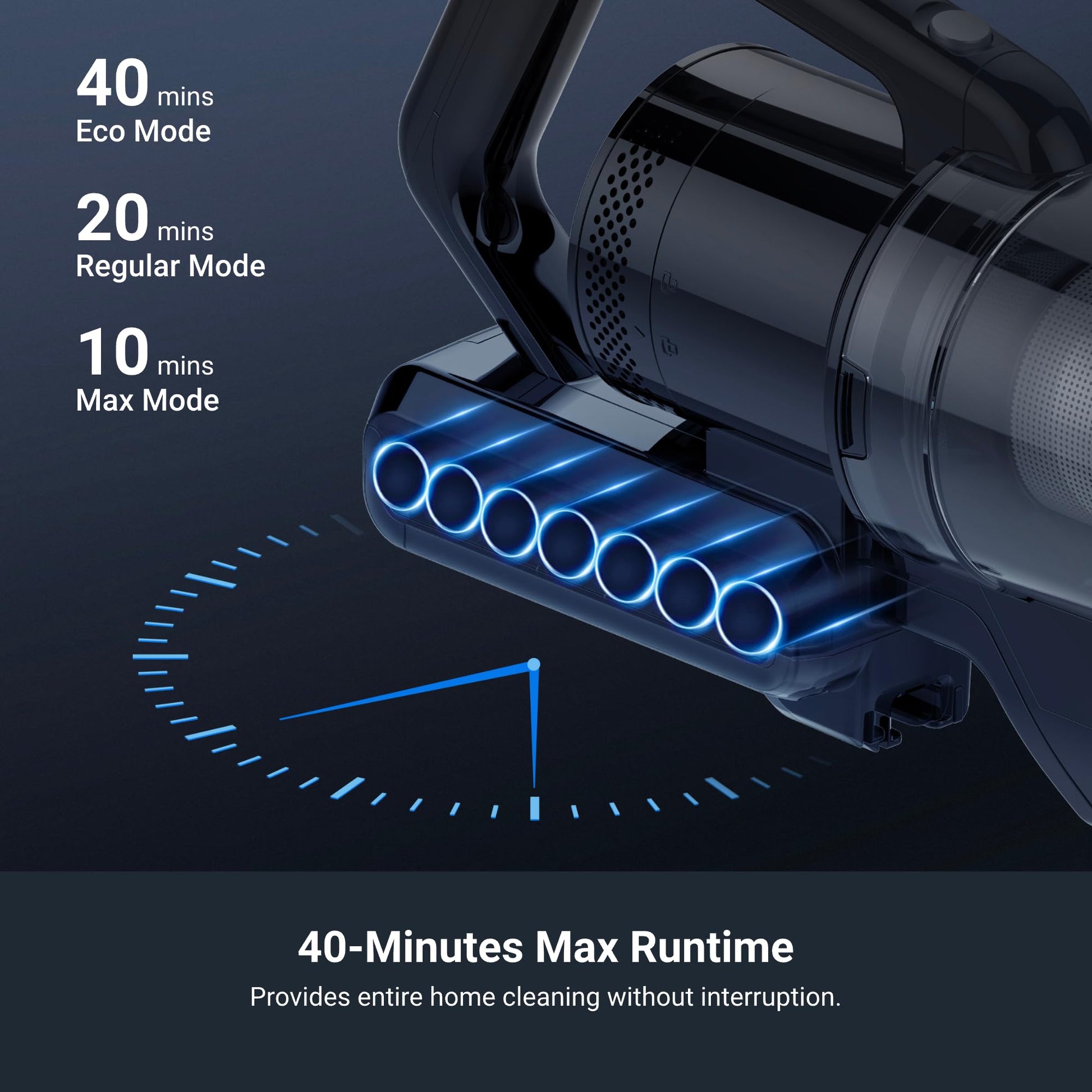 Eureka Cordless Vacuum Cleaner Powerful for Hard Floor and Pet Hair, Lightweight Portable Convenient Cordless Stick and Handheld Vacuum LED Headlight, Green, RapidClean Pro NEC285GR w/ 250W BLDC Motor EUREKA