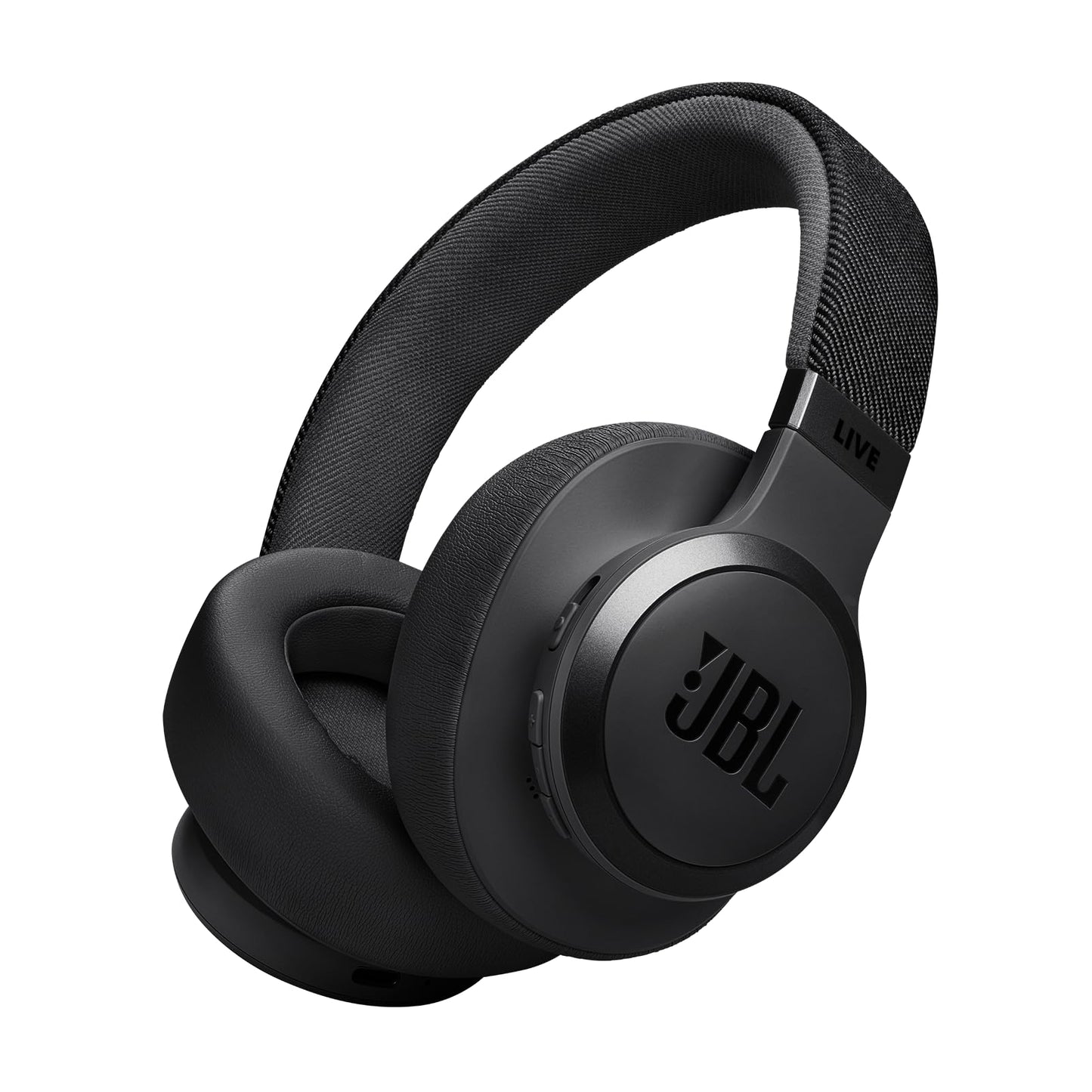 JBL Live 770NC - Wireless Over-Ear Headphones with True Adaptive Noise Cancelling with Smart Ambient, Up to 65 Hours of Battery Life, Comfort-fit Fabric Headband & Carrying Pouch (Black) - Available at All In One Marketplace Canada