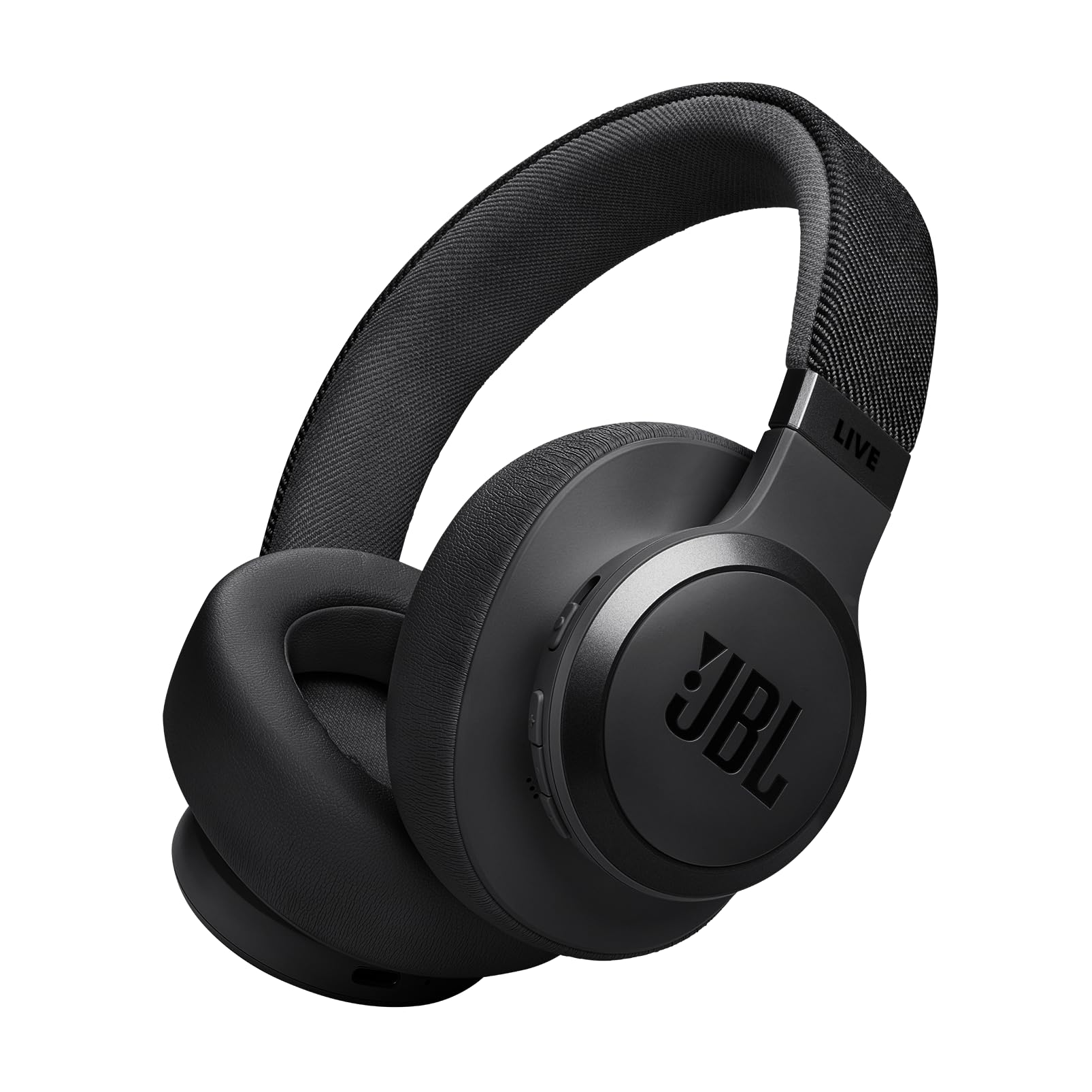 JBL Live 770NC - Wireless Over-Ear Headphones with True Adaptive Noise Cancelling with Smart Ambient, Up to 65 Hours of Battery Life, Comfort-fit Fabric Headband & Carrying Pouch (Black) - Available at All In One Marketplace Canada