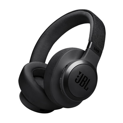 JBL Live 770NC - Wireless Over-Ear Headphones with True Adaptive Noise Cancelling with Smart Ambient, Up to 65 Hours of Battery Life, Comfort-fit Fabric Headband & Carrying Pouch (Black) - Available at All In One Marketplace Canada