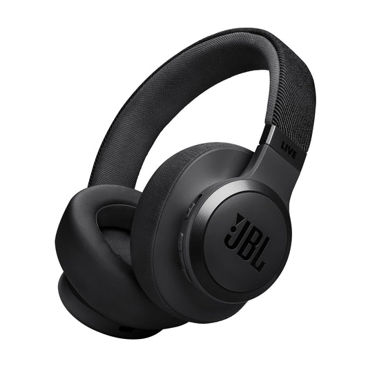 JBL Live 770NC - Wireless Over-Ear Headphones with True Adaptive Noise Cancelling with Smart Ambient, Up to 65 Hours of Battery Life, Comfort-fit Fabric Headband & Carrying Pouch (Black) - Available at All In One Marketplace Canada
