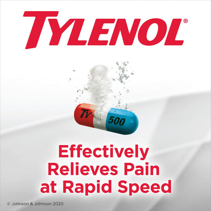 Tylenol Extra Strength Pain Reliever Medicine for Headache, Back Pain and to Reduce Fever, Acetaminophen Rapid Release Gelcaps, 500mg, 120 Gelcaps