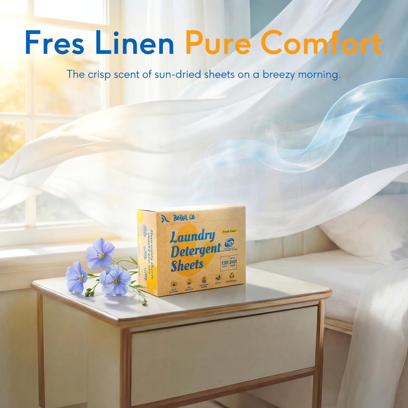 Laundry Detergent Sheets (240 Loads) - Space-Saving, Hypoallergenic,Travel-Friendly,Deep Cleaning, Fresh Linen Scent, Plastic-Free, Eco-Conscious, Paraben-Free, No Mess, Fast Dissolve - Available at All In One Marketplace Canada
