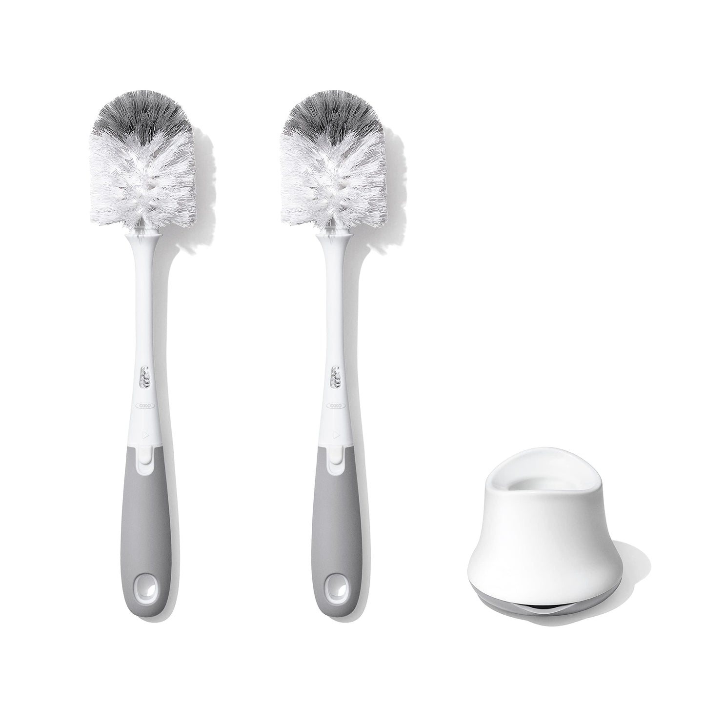 OXO Tot Bottle Brush with Nipple Cleaner and Stand – Gray, 2-Pack OXO Tot