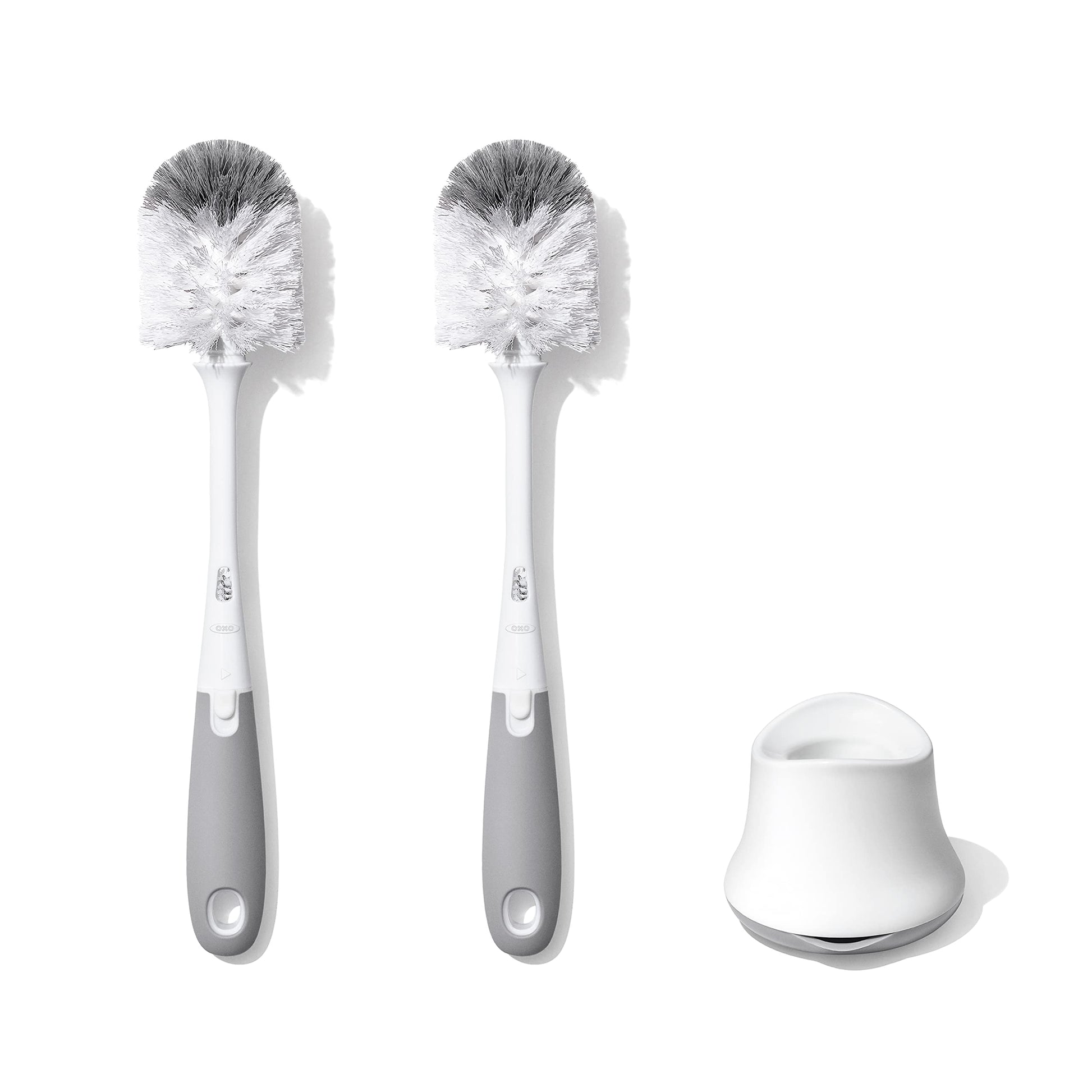 OXO Tot Bottle Brush with Nipple Cleaner and Stand – Gray, 2-Pack OXO Tot