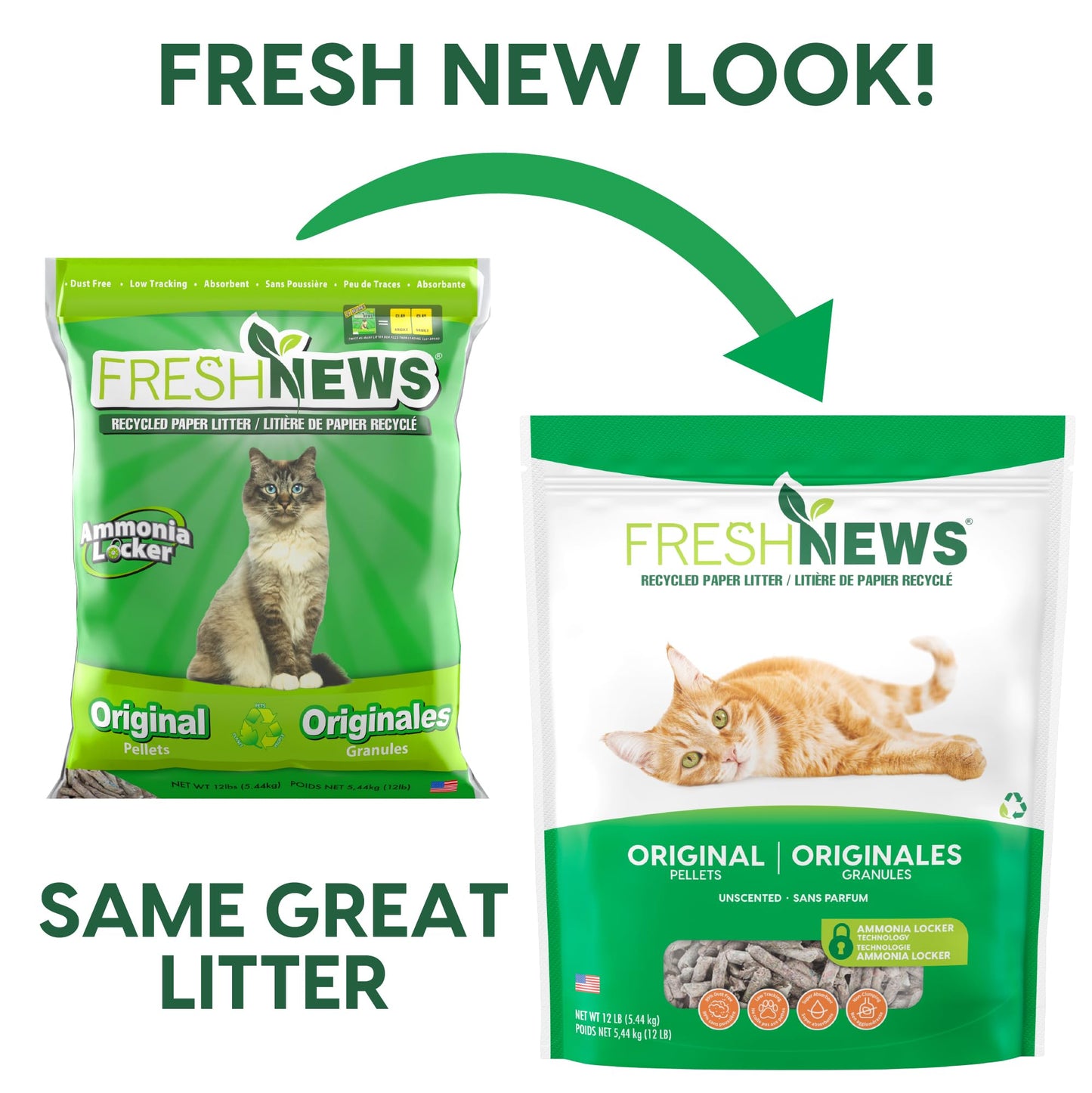 Fresh News Post Consumer Paper Pellet Cat Litter, 12-Pound 🍁 All In One Marketplace Canada