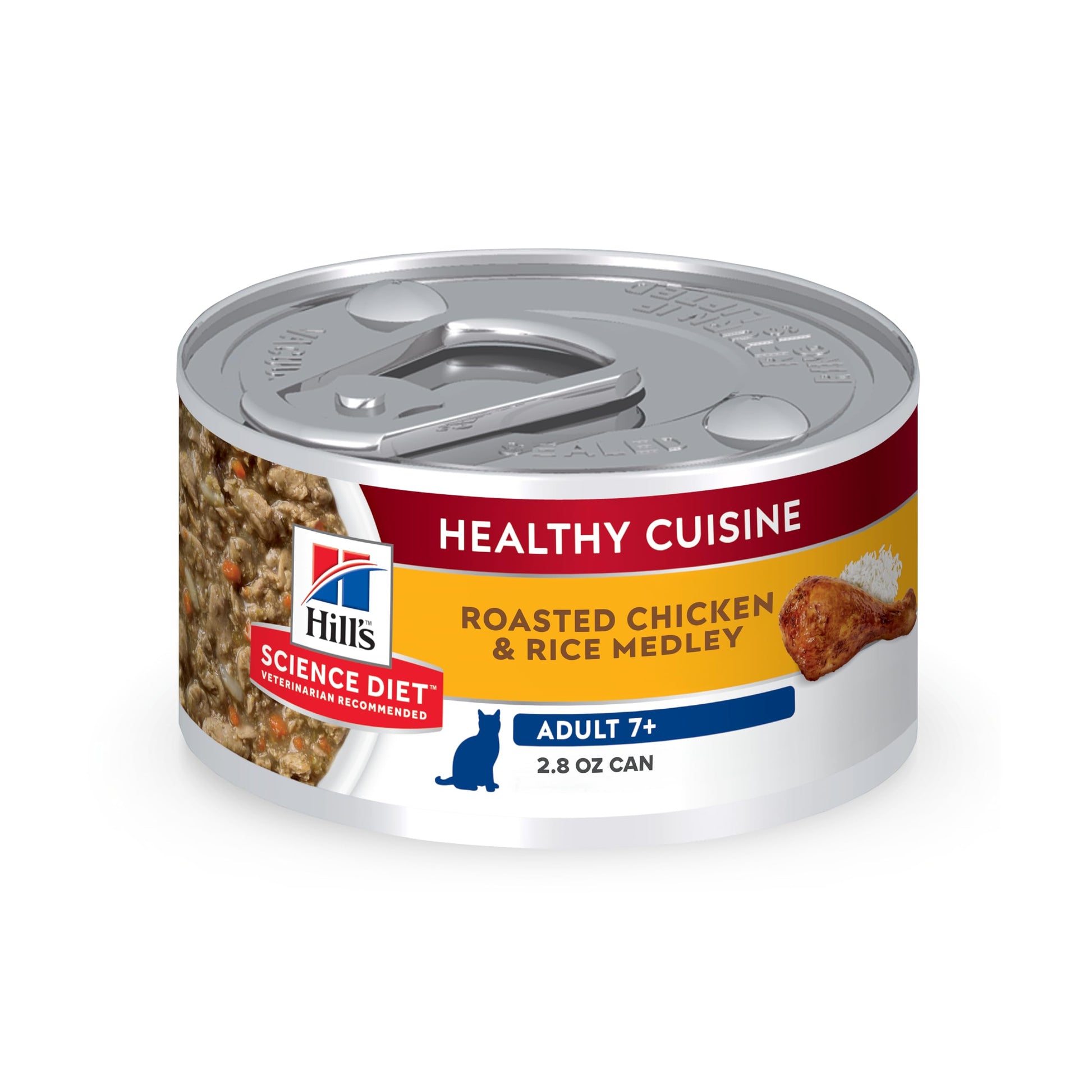 Hill's Science Diet Senior 7+ Healthy Cuisine Canned Cat Food, Roasted Chicken & Rice Medley, 2.8 oz, 24 Pack Wet cat Food Hill's Science Diet