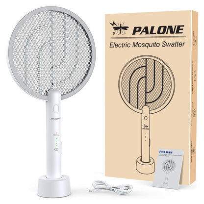 PALONE Bug Zapper Racket, Electric Bug Zapper, 4000V Electric Swatter 3 Layers Lamp, Indoor Zapper Without Waving Hands for Kitchen, Home, Garden and Outdoors