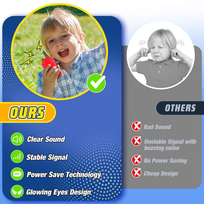 Walkie Talkies for Kids 3 Pack, Exssary Toys for 3 4 5 6 Year Old Boys Kids Walkie Talkie Amazing Christmas Birthday Gifts for Boy Girl Age 3-5 6-8 Camping Backyard Outdoor Toys 🍁 All In One Marketplace Canada