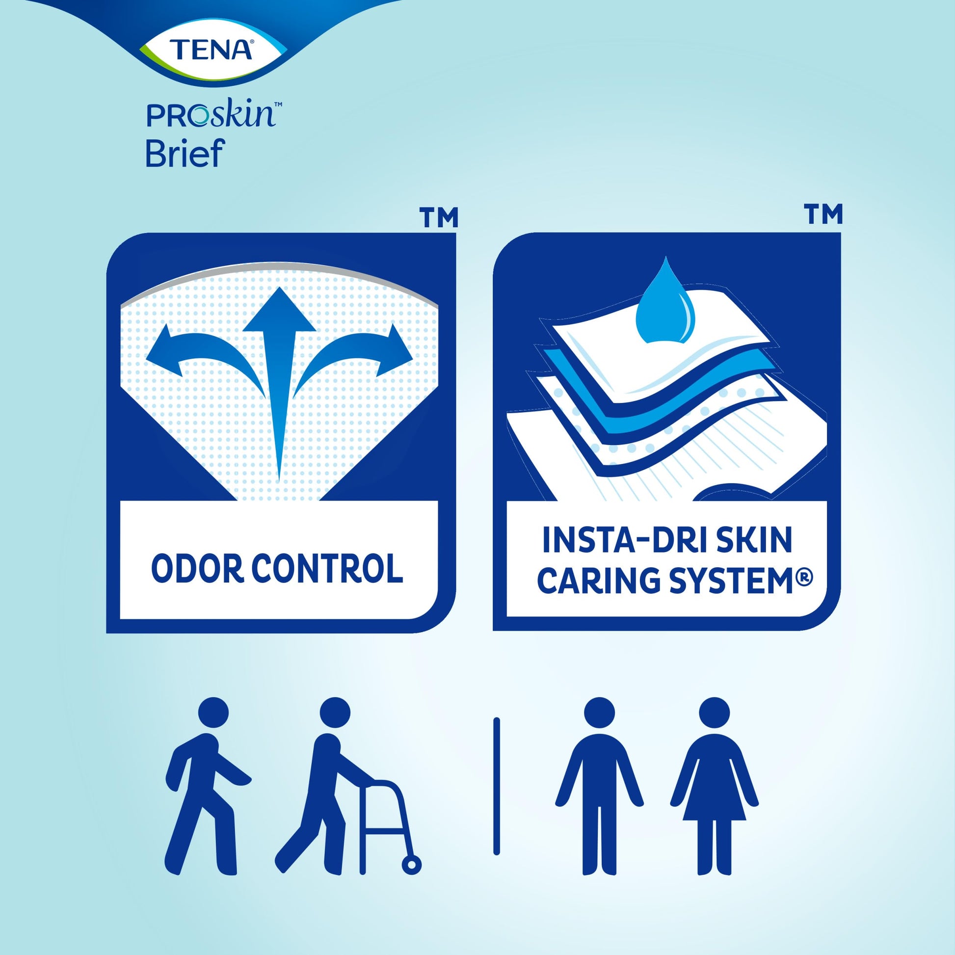TENA Adult Incontinence, Discrete Disposable, Briefs, Comfortable Fit, Ultra Absorbency, Unisex, Large (L), 40 Count TENA