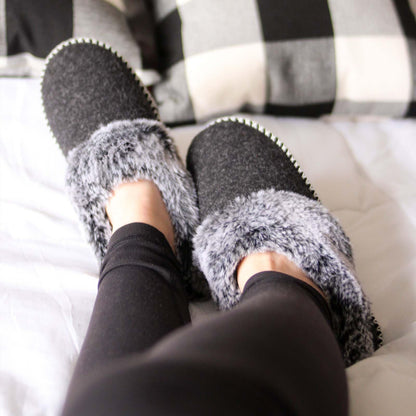 EverFoams Women's Bootie Slippers Memory Foam Dark Gray, Size 10 US 🍁 All In One Marketplace Canada