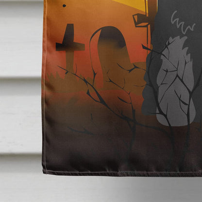 Caroline's Treasures BB4298CHF Halloween Standard Schnauzer Black Flag Canvas House Size, Large, Multicolor