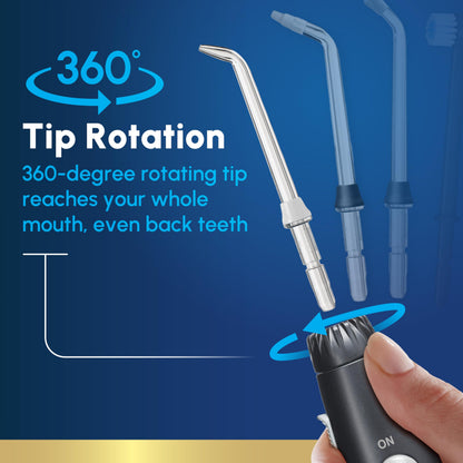 Waterpik Aquarius Water Flosser For Teeth Cleaning, Gums, Braces, Dental Care, Electric Power With 10 Settings, 7 Tips For Multiple Users & Needs, CDA Validated, Black WP-662, Packaging May Vary - Available at All In One Marketplace Canada