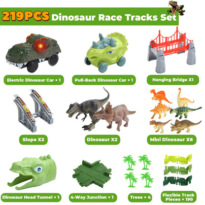 EagleStone Dinosaur Track Set for Kids – 225 PCS Flexible Race Tracks 🍁 All In One Marketplace Canada