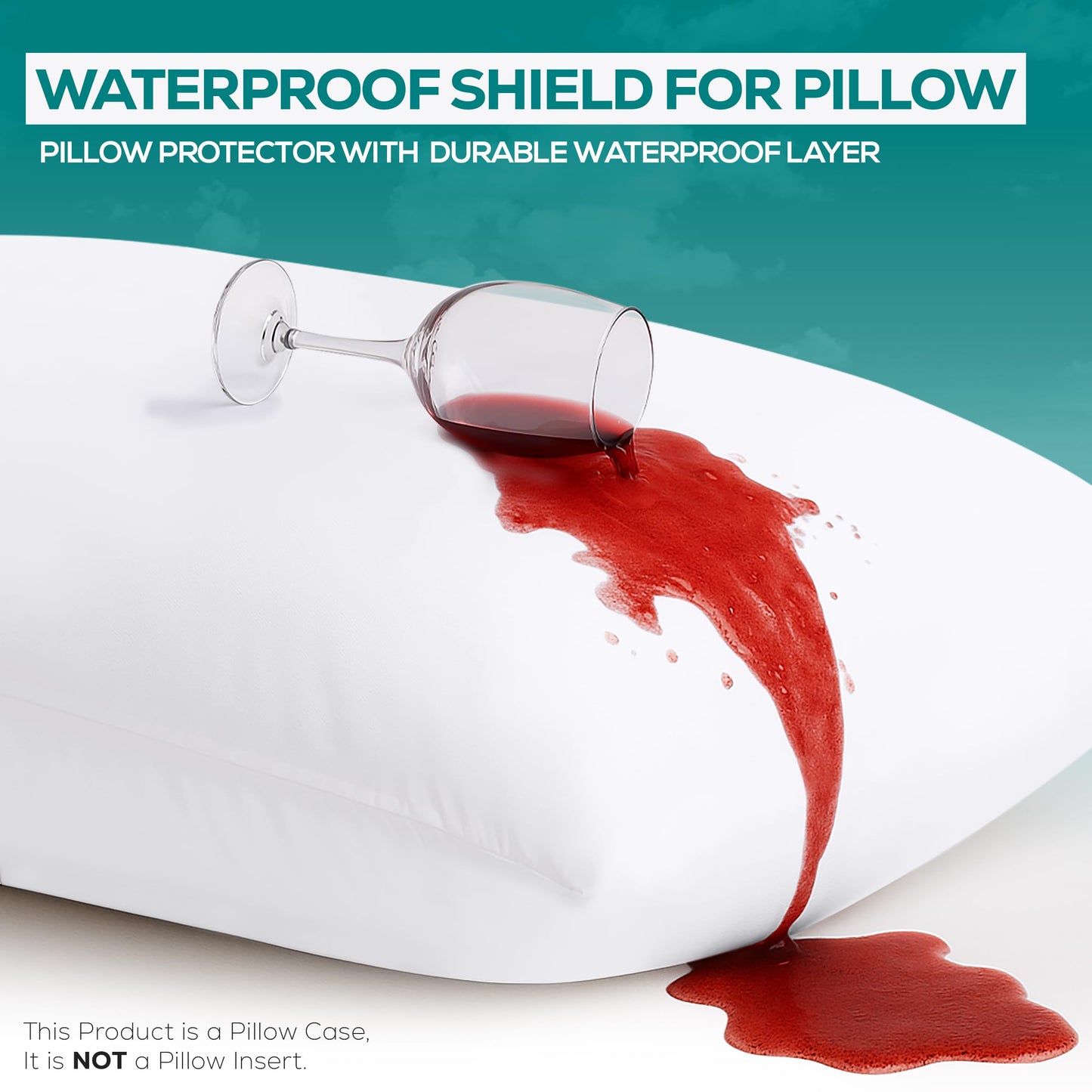 Utopia Bedding Waterproof Pillow Protectors Zippered Queen Size (2 Pack, White), Zippered Pillowcases, Bed Bug Proof Pillow Encasement Covers 20 x 28 Inches
