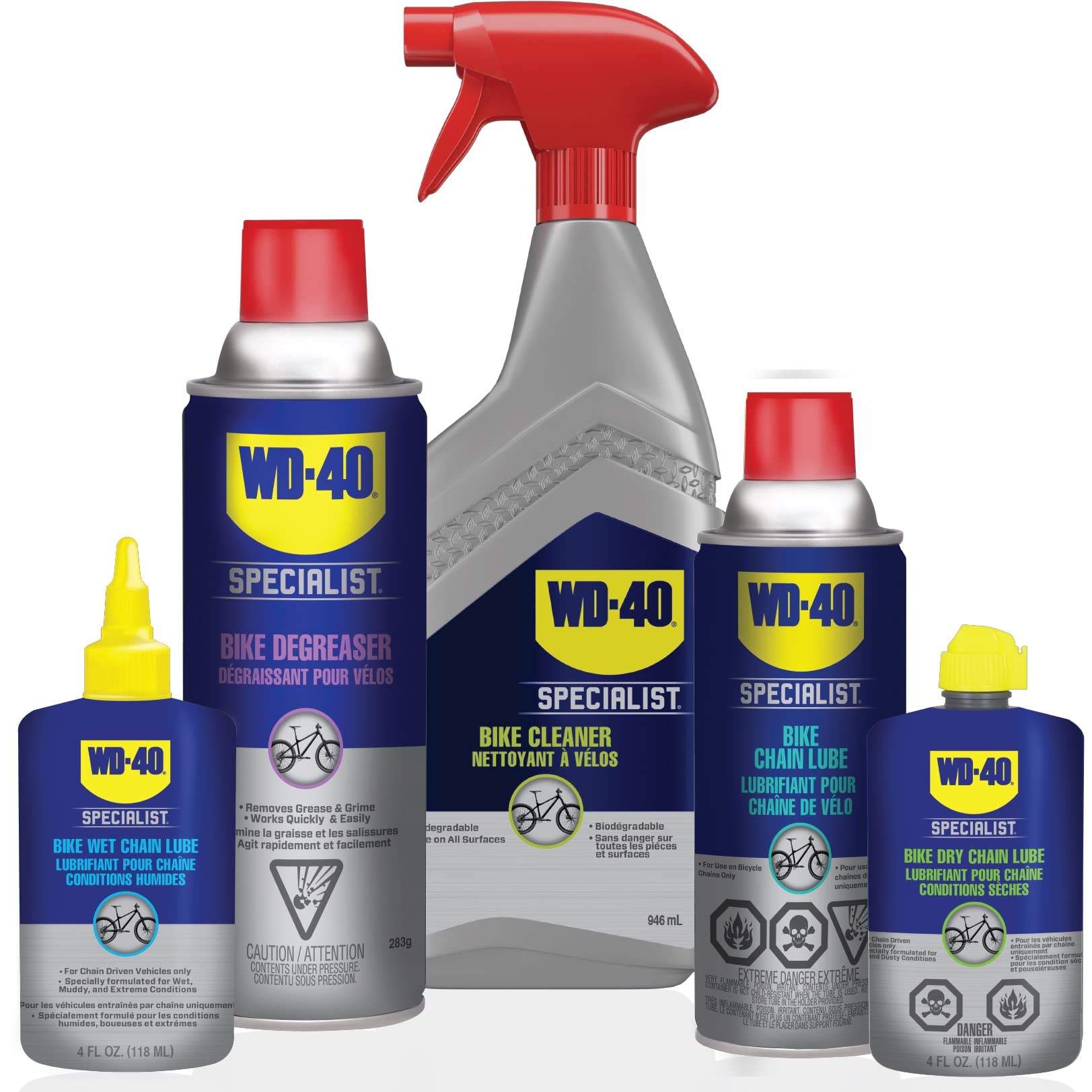WD-40 Specialist Bike | Foaming Cleaner and Degreaser | Safe for all finishes, components; deeply penetrates to quickly remove stubborn grease and grime from bike chains, 283g | 3006 | Single Can - Available at All In One Marketplace Canada