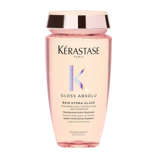 Kérastase Gloss Absolu Shampoo, Anti-frizz, Glossy & Illuminating Shampoo, Gloss Effect for Bouncy Hair, For All Hair Types, Vegan Formula With Wild rose in Oil, Hyaluronic Acid & Glycine, 250ml - Available at All In One Marketplace Canada