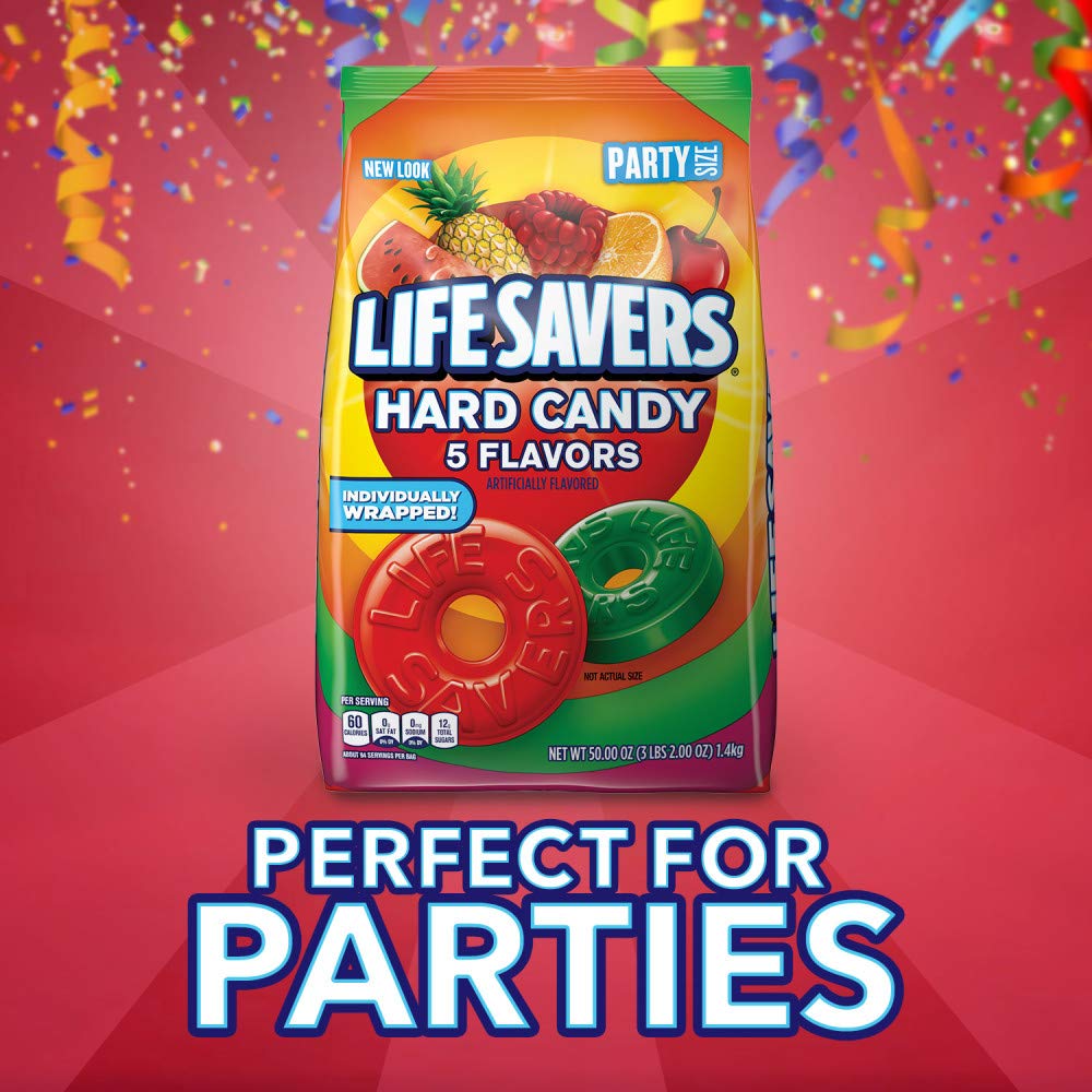 Life Savers 5 Flavor Assorted Hard Candies - 41oz Bulk Bag (Approx. 292 Pieces)