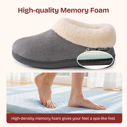 EverFoams Women's Microsuede Winter Slippers House Shoes Gray, 7-8 US 🍁 All In One Marketplace Canada