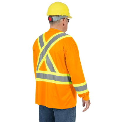 Pioneer High Vis Shirt for Men - Safety Long Sleeve T-shirt - Class 2 🍁 All In One Marketplace Canada