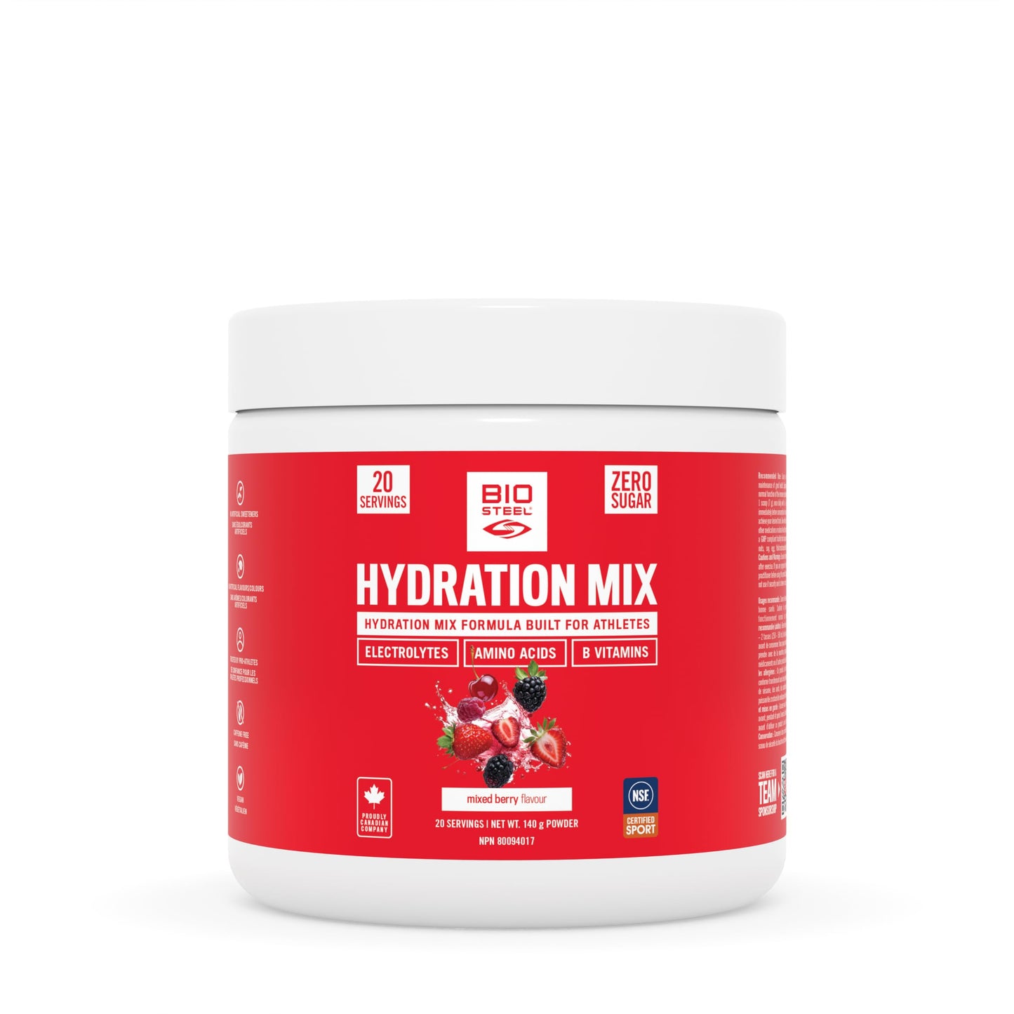 BioSteel Electrolyte Hydration Mix, Mixed Berry, 20 Servings 🍁 All In One Marketplace Canada