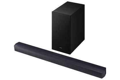 Samsung Sound Bar HW-B53CF/ZC, 2.1 Channel, Subwoofer, 300 watts, Surround Sound, Dolby Digital, DTS Virtual:X, Adaptive Sound, Bluetooth, HDMI ARC, Game Mode, Soundbar